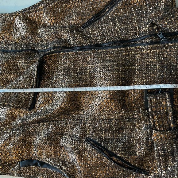 ALICE & OLIVIA Metallic Moto Vest - Picture 10 of 12